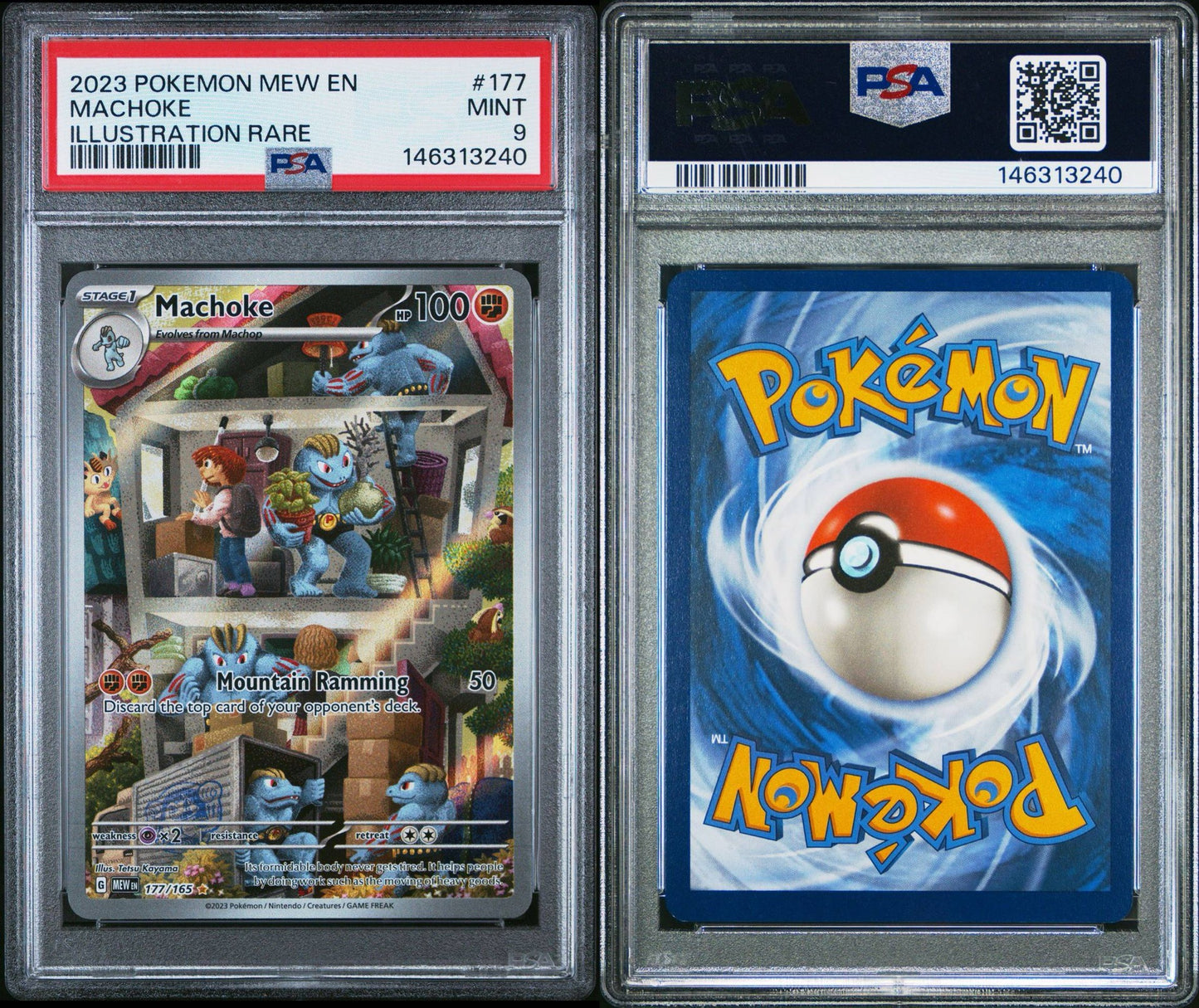 Machoke Illustration Rare PSA 9 – 2023 Pokémon #177 Full Art