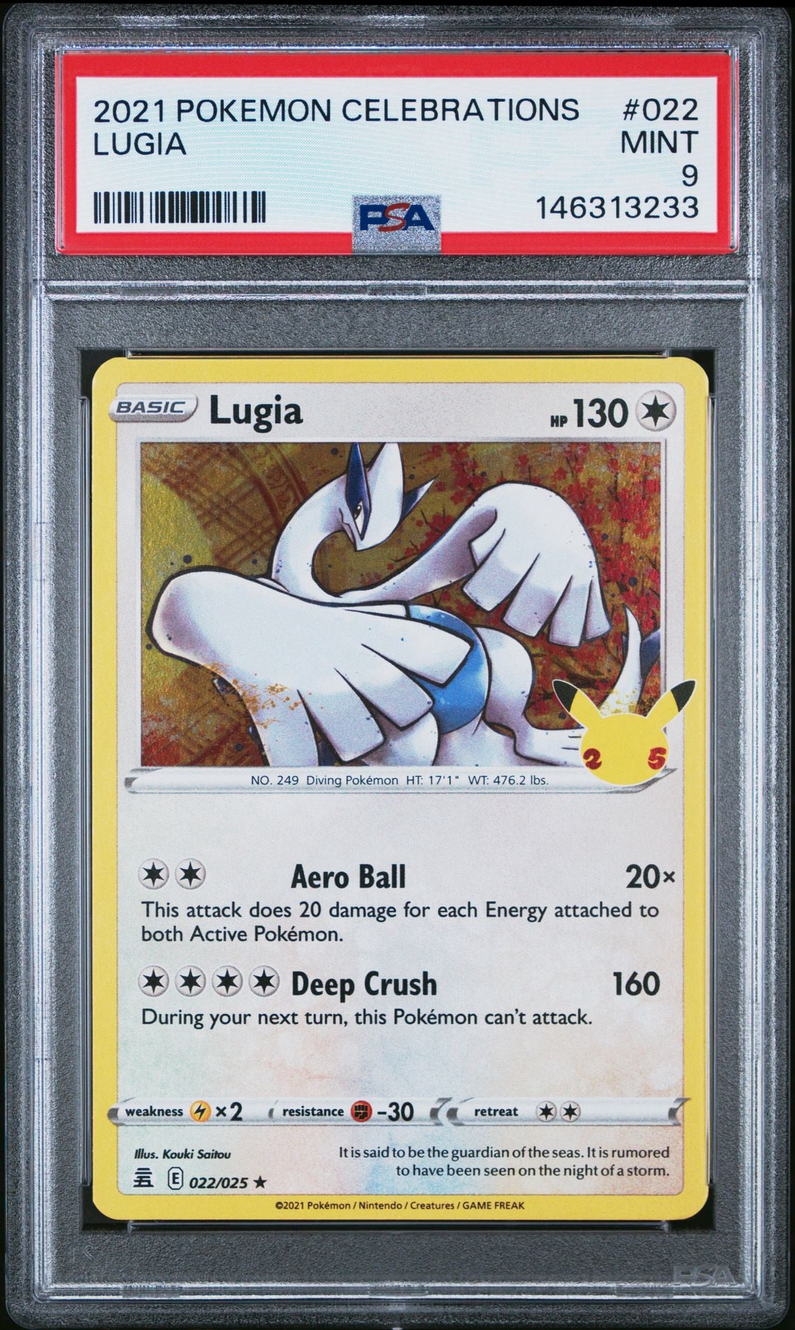 Lugia Holo PSA 9 – 2021 Celebrations Classic Collection #22