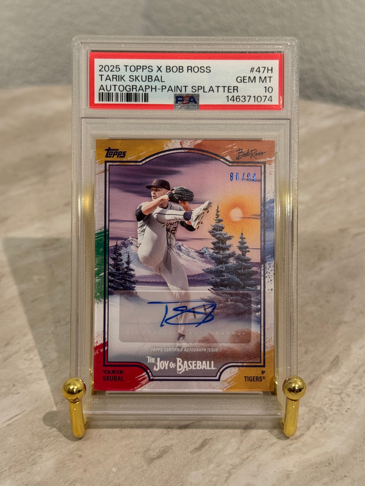 PSA 10 Tarik Skubal Auto /99 (2025 Topps x Bob Ross “Joy of Baseball”) – Back-to-Back Cy Young Winner