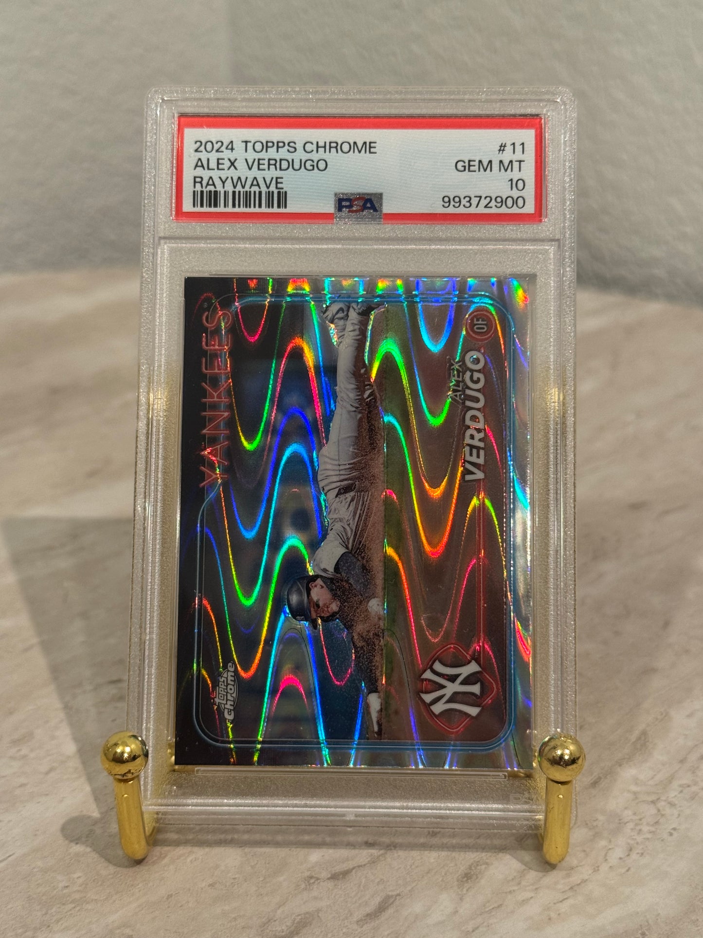 PSA 10 Alex Verdugo RayWave Refractor (2024 Topps Chrome #11) – Yankees