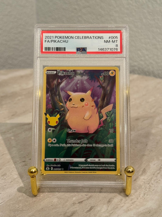 PSA 8 Pikachu Full Art #005 (2021 Celebrations) – 25th Anniversary Holo