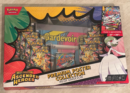 Mega Evolution Ascended Heroes Premium Poster Collection – Mega Gardevoir – Sealed Pokémon TCG