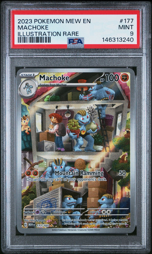Machoke Illustration Rare PSA 9 – 2023 Pokémon #177 Full Art