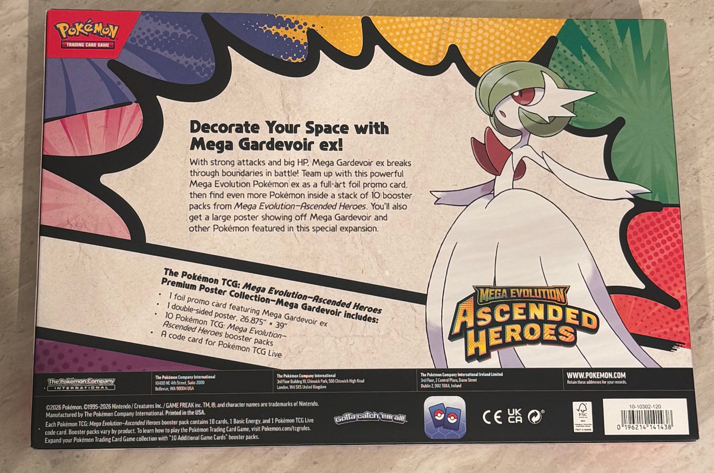 Mega Evolution Ascended Heroes Premium Poster Collection – Mega Gardevoir – Sealed Pokémon TCG