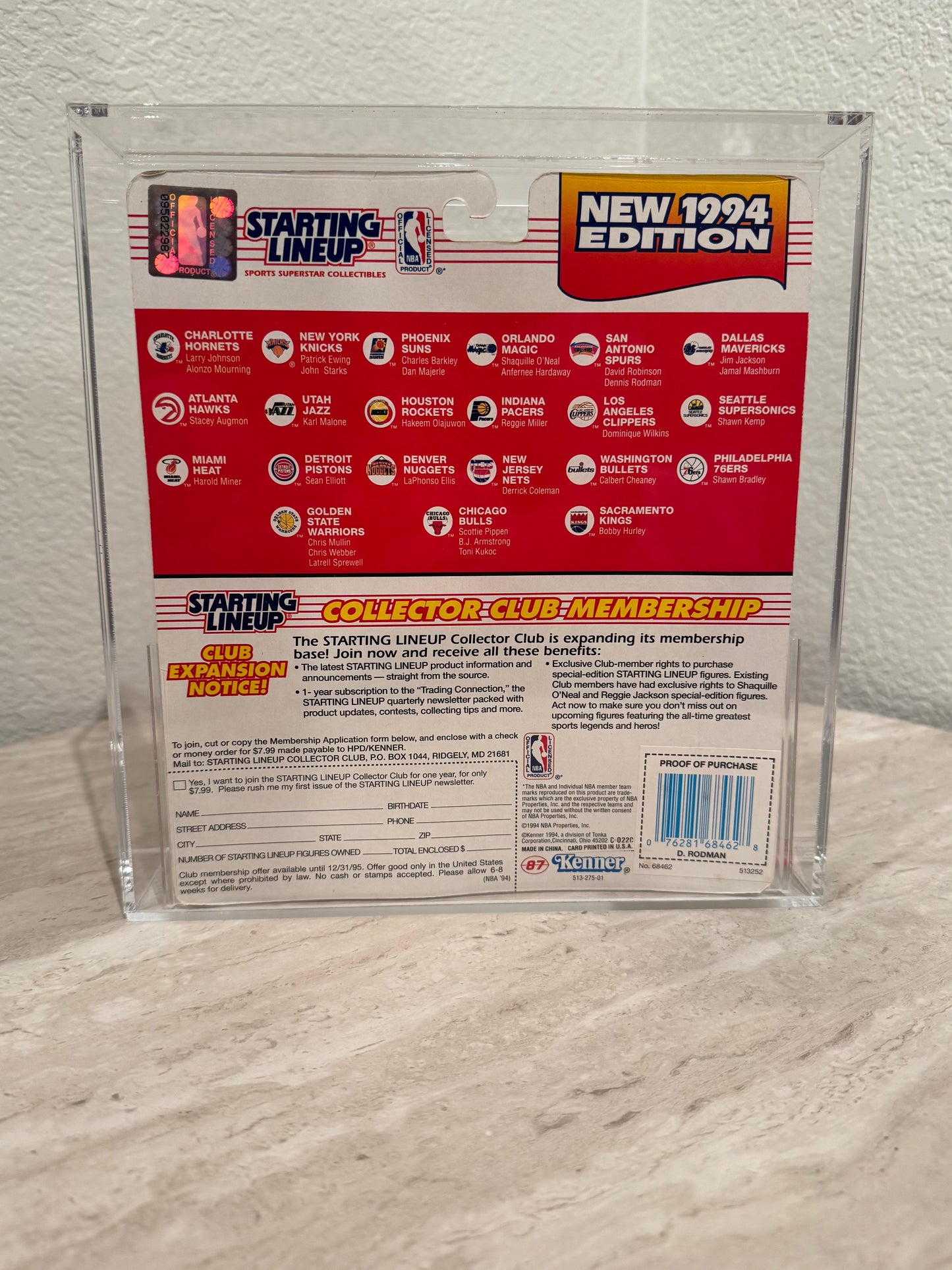 1994 Kenner Starting Lineup Dennis Rodman Spurs AFA 85 NM+ Red Hair Rare LowPOP
