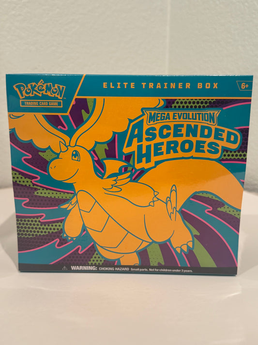 Mega Evolution Ascended Heroes Elite Trainer Box (ETB) – Factory Sealed Pokémon TCG