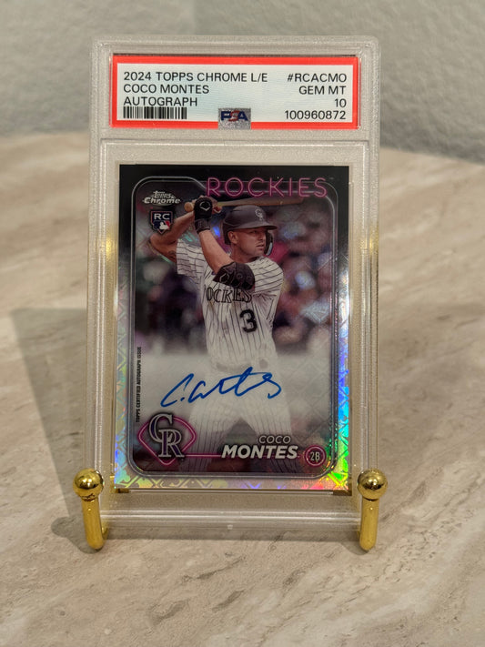 PSA 10 Coco Montes Rookie Autograph (2024 Topps Chrome) – RC Auto Rockies