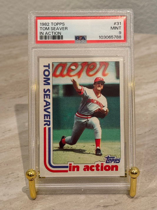 1982 Topps Tom Seaver #31 “In Action” PSA 9 MINT – Hall of Fame Pitcher Vintage Slab
